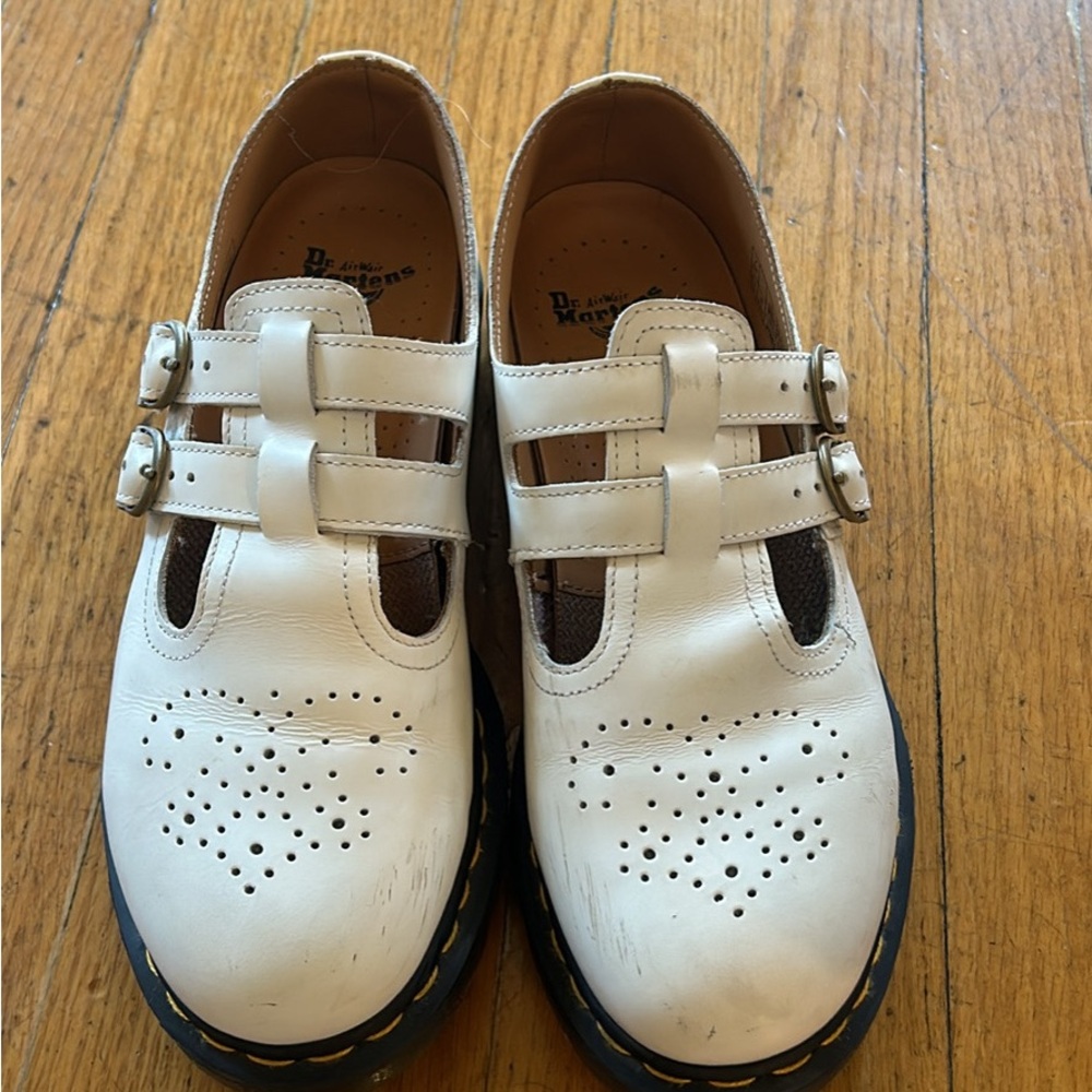 White Mary Jane doc martens